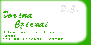dorina czirmai business card